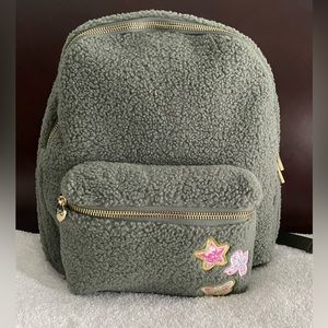 Stoney Clover Lane Moss cozy backpack with lsf patches